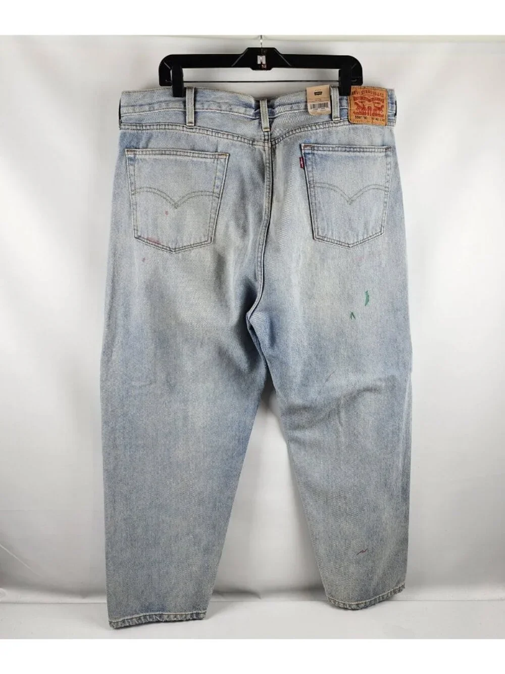 Levis 550 '92 Relaxed Taper Mens 42x30 Jeans Marker Stained Distressed New